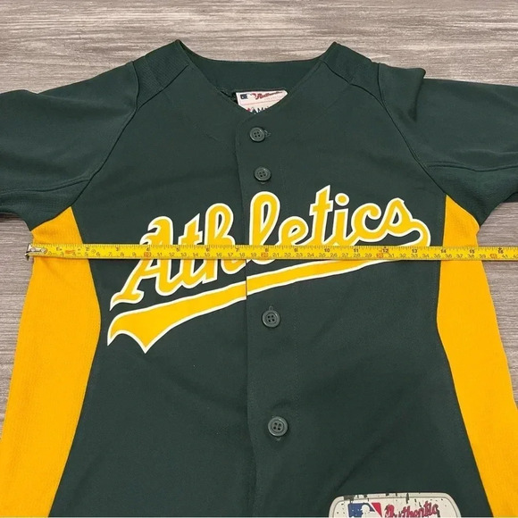 Oakland Athletics MLB Classic Green & Gold Team Logo Youth S Jersey - Picture 7 of 8